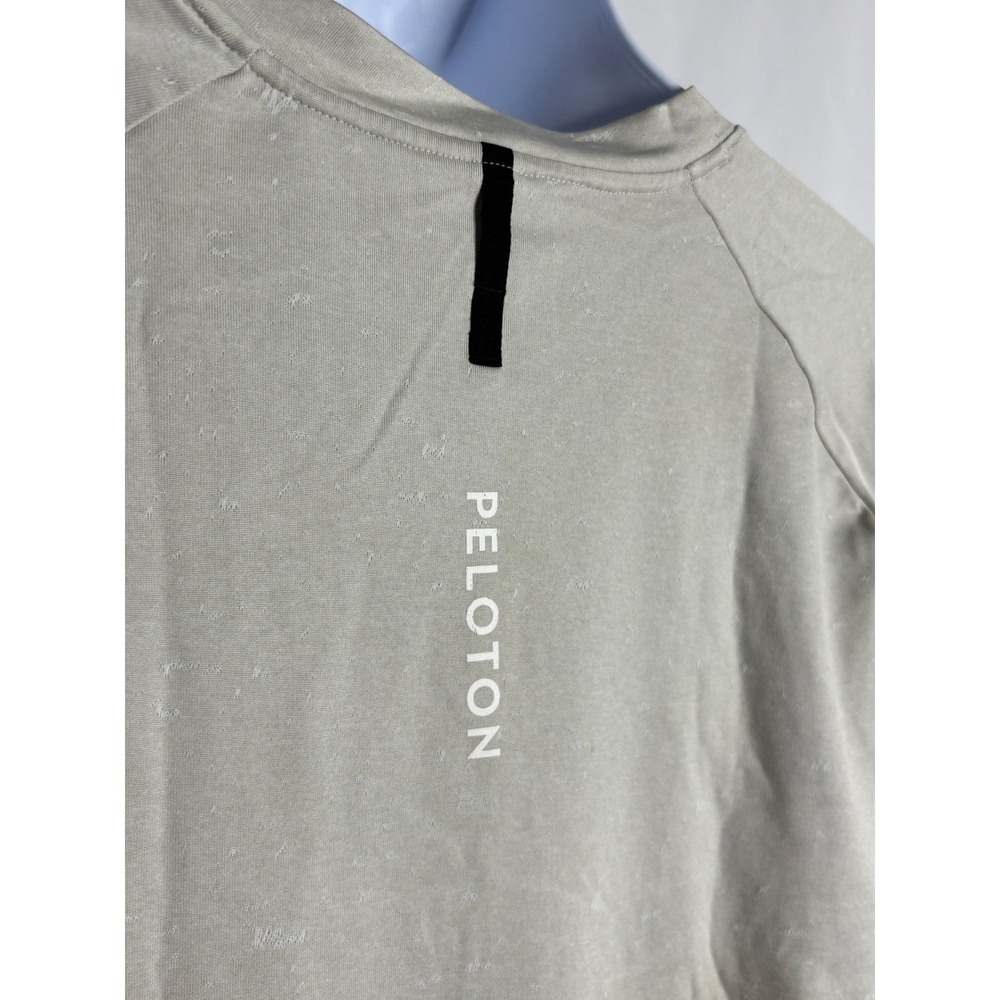 Lululemon Peloton | Mens Metal Vent Tech Short Sleeve Shirt Tan Khaki Logo | XL - Picture 5 of 7